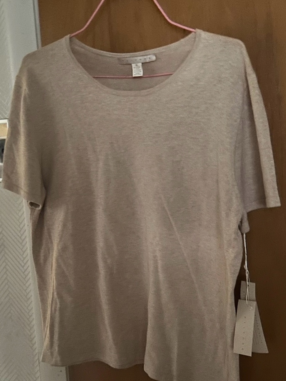 New Belford Beige Top Handcrafted High Quality Cotton Blend size XL